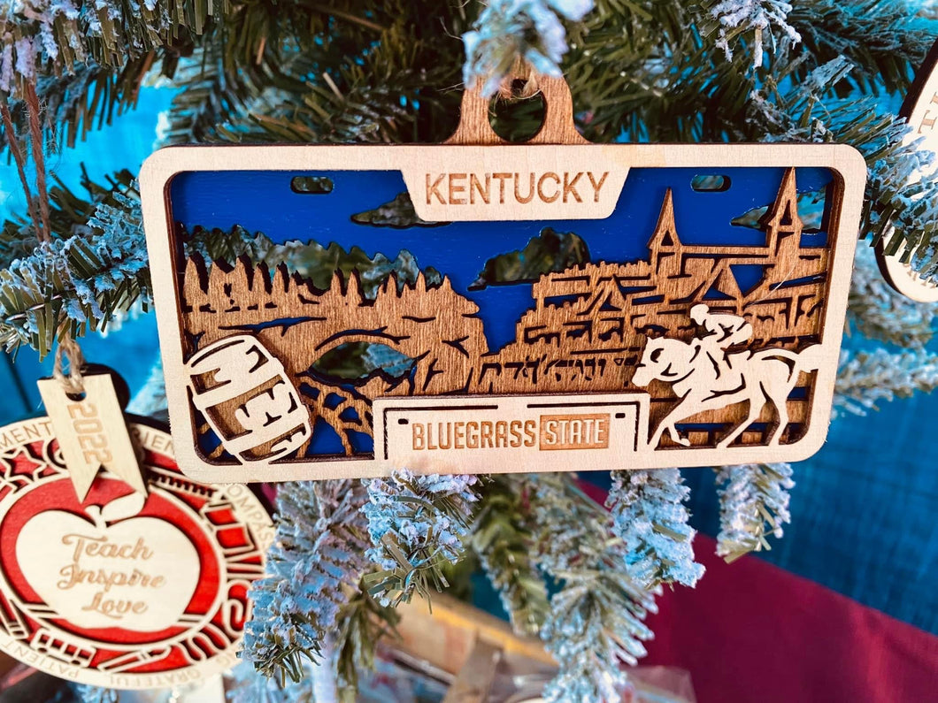 Kentucky License Plate Ornament